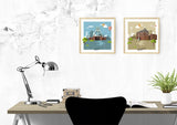 Bochum Bergbaumuseum Poster. Vintage Wandbild