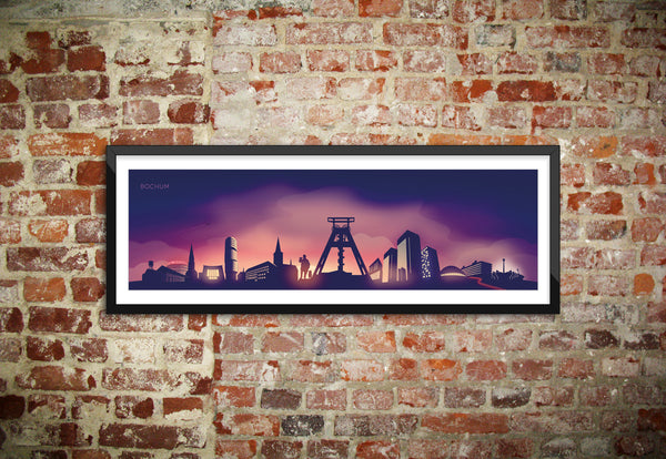 Bochum Skyline Wandbild Twilight