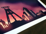 Bochum Skyline Wandbild Twilight