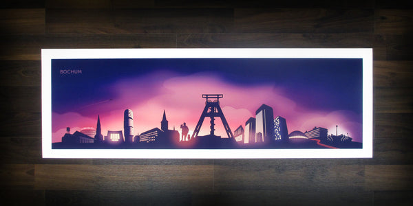 Bochum Skyline Wandbild Twilight