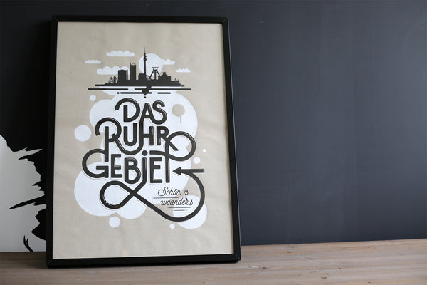 "Das Ruhrgebiet" Poster. Hochwertiges Ruhrgebiet Wandbild