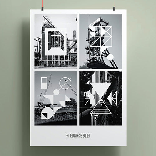 "Das Ruhrgebiet" Collage Kunstdruck (50 x 70 cm)