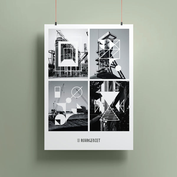 "Das Ruhrgebiet" Collage Kunstdruck (50 x 70 cm)