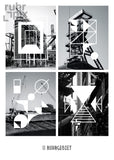 "Das Ruhrgebiet" Collage Kunstdruck (50 x 70 cm)