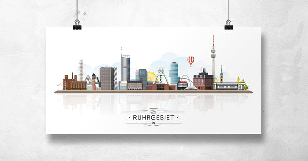 Ruhrgebiet Skyline Poster