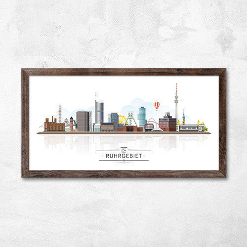 Ruhrgebiet Skyline Wandbild
