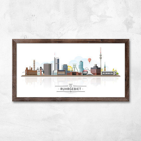 Ruhrgebiet Skyline Wandbild