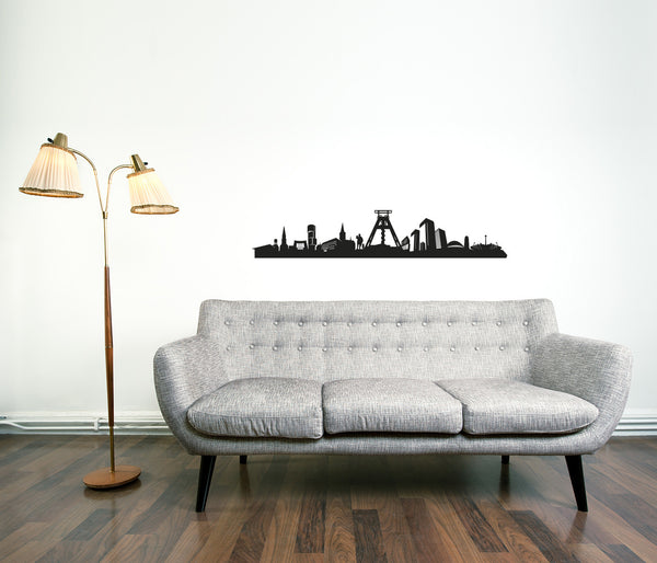 Wandtattoo Bochum Skyline. Wandtattoo Ruhrgebiet.