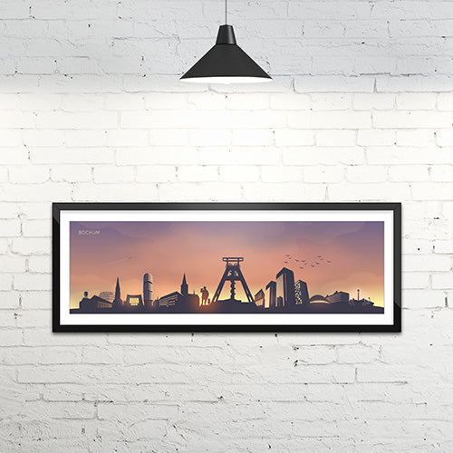 Bochum Skyline Poster Sunset