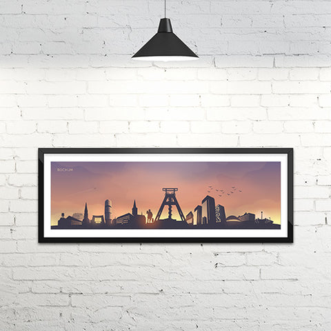 Bochum Skyline Poster Sunset