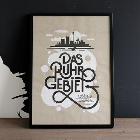 Ruhrgebiet Poster "Schön is woanders" (50 x 70cm) limitierte Auflage