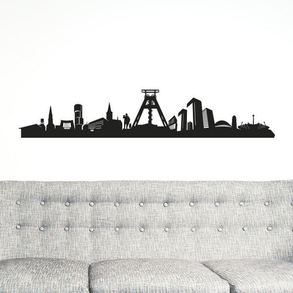 Wandtattoo Bochum Skyline. Wandtattoo Ruhrgebiet.