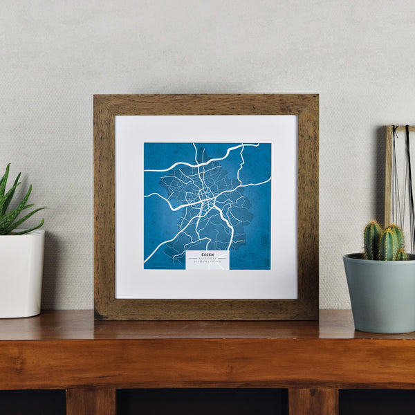 Essen Karte - Gesamte Stadt (30 x 30 cm)