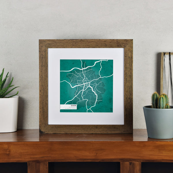 Essen Karte - Gesamte Stadt (30 x 30 cm)